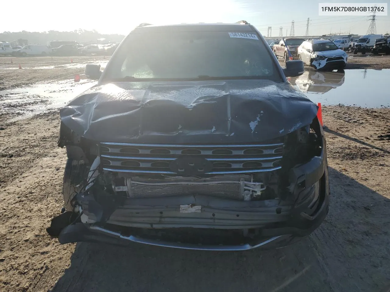 2017 Ford Explorer Xlt VIN: 1FM5K7D80HGB13762 Lot: 58143214