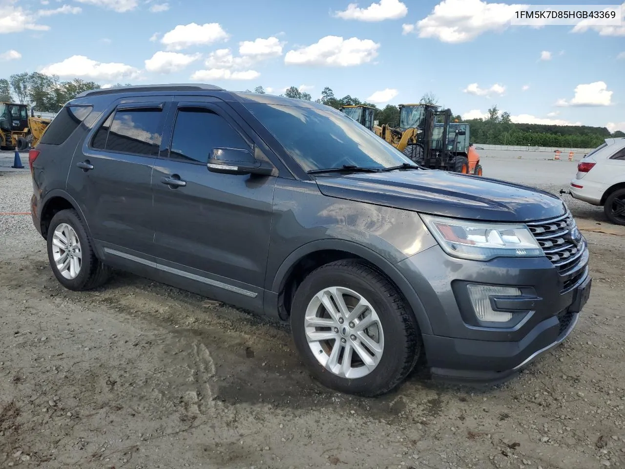 2017 Ford Explorer Xlt VIN: 1FM5K7D85HGB43369 Lot: 58714714