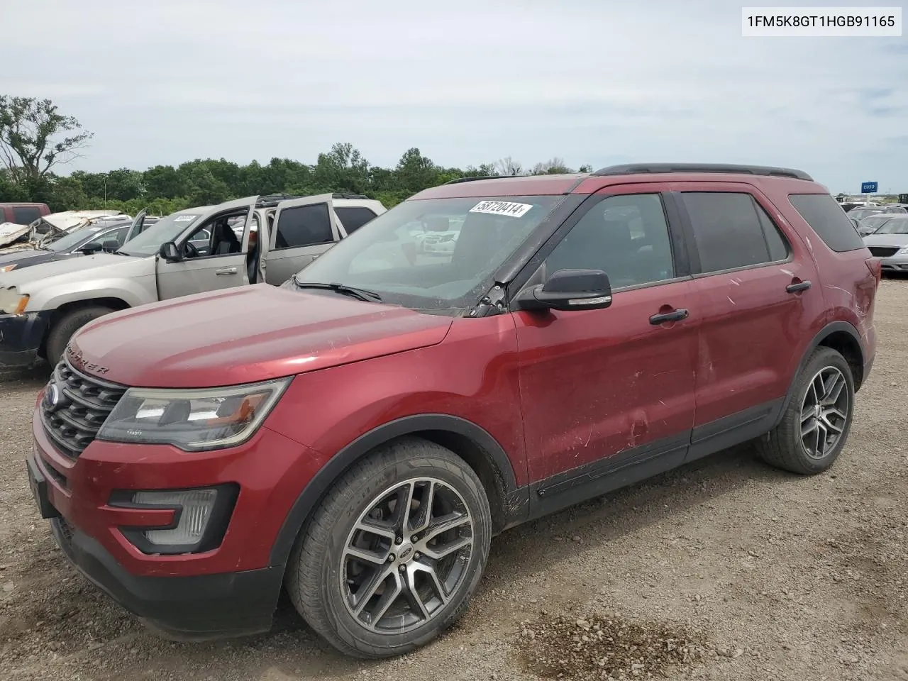 2017 Ford Explorer Sport VIN: 1FM5K8GT1HGB91165 Lot: 58720414