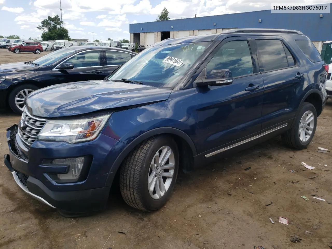 2017 Ford Explorer Xlt VIN: 1FM5K7D83HGC76017 Lot: 58941584