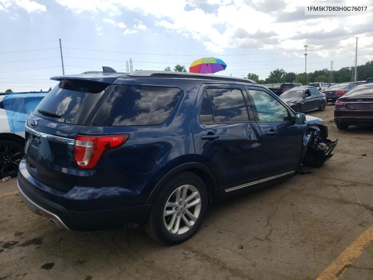 2017 Ford Explorer Xlt VIN: 1FM5K7D83HGC76017 Lot: 58941584