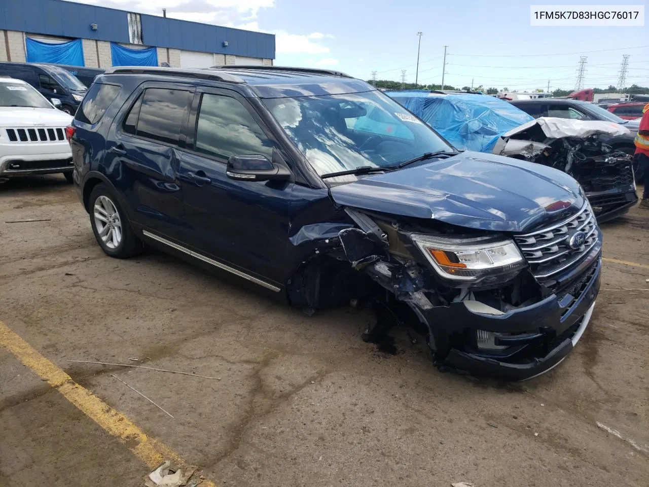 2017 Ford Explorer Xlt VIN: 1FM5K7D83HGC76017 Lot: 58941584