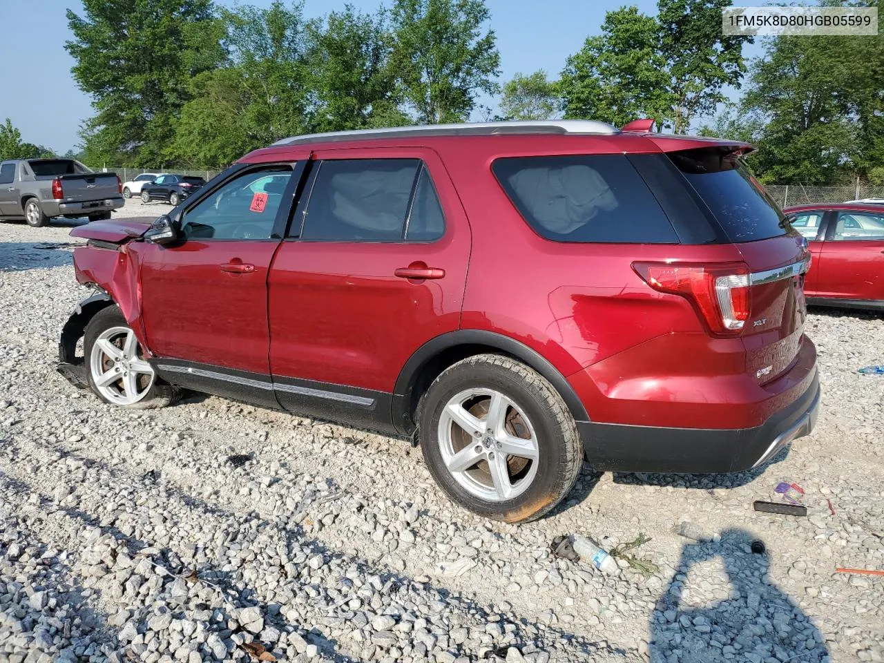 2017 Ford Explorer Xlt VIN: 1FM5K8D80HGB05599 Lot: 59255214