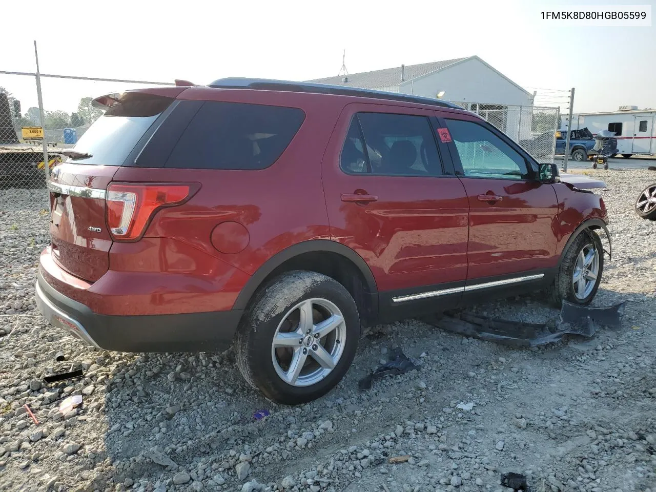 1FM5K8D80HGB05599 2017 Ford Explorer Xlt