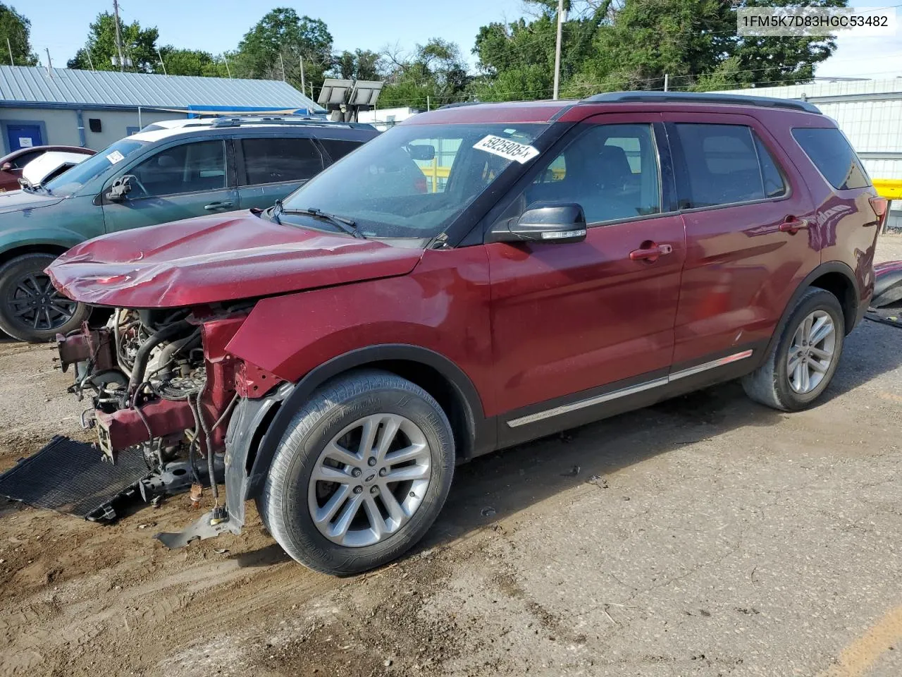 2017 Ford Explorer Xlt VIN: 1FM5K7D83HGC53482 Lot: 59259054