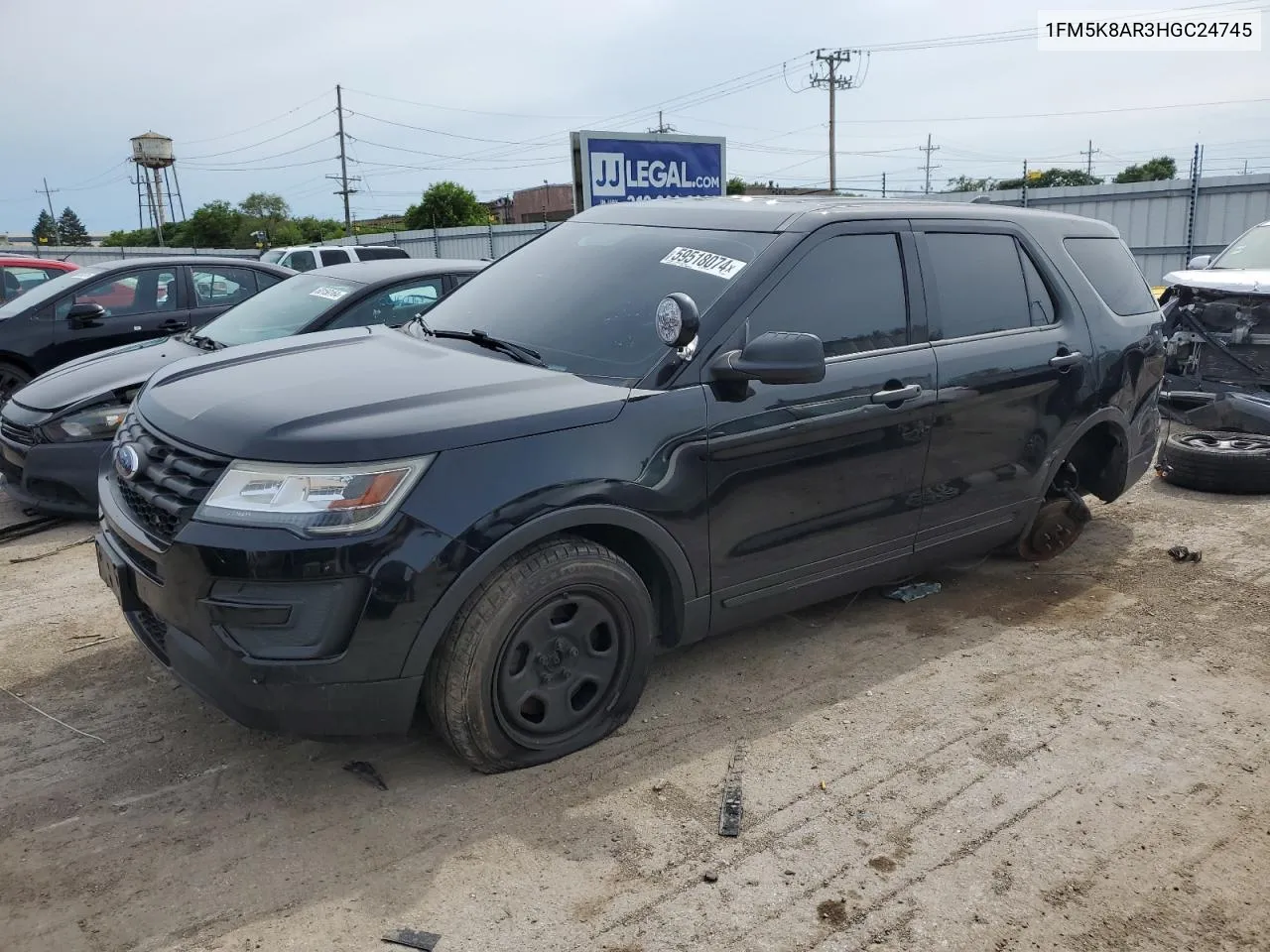 2017 Ford Explorer Police Interceptor VIN: 1FM5K8AR3HGC24745 Lot: 59518074