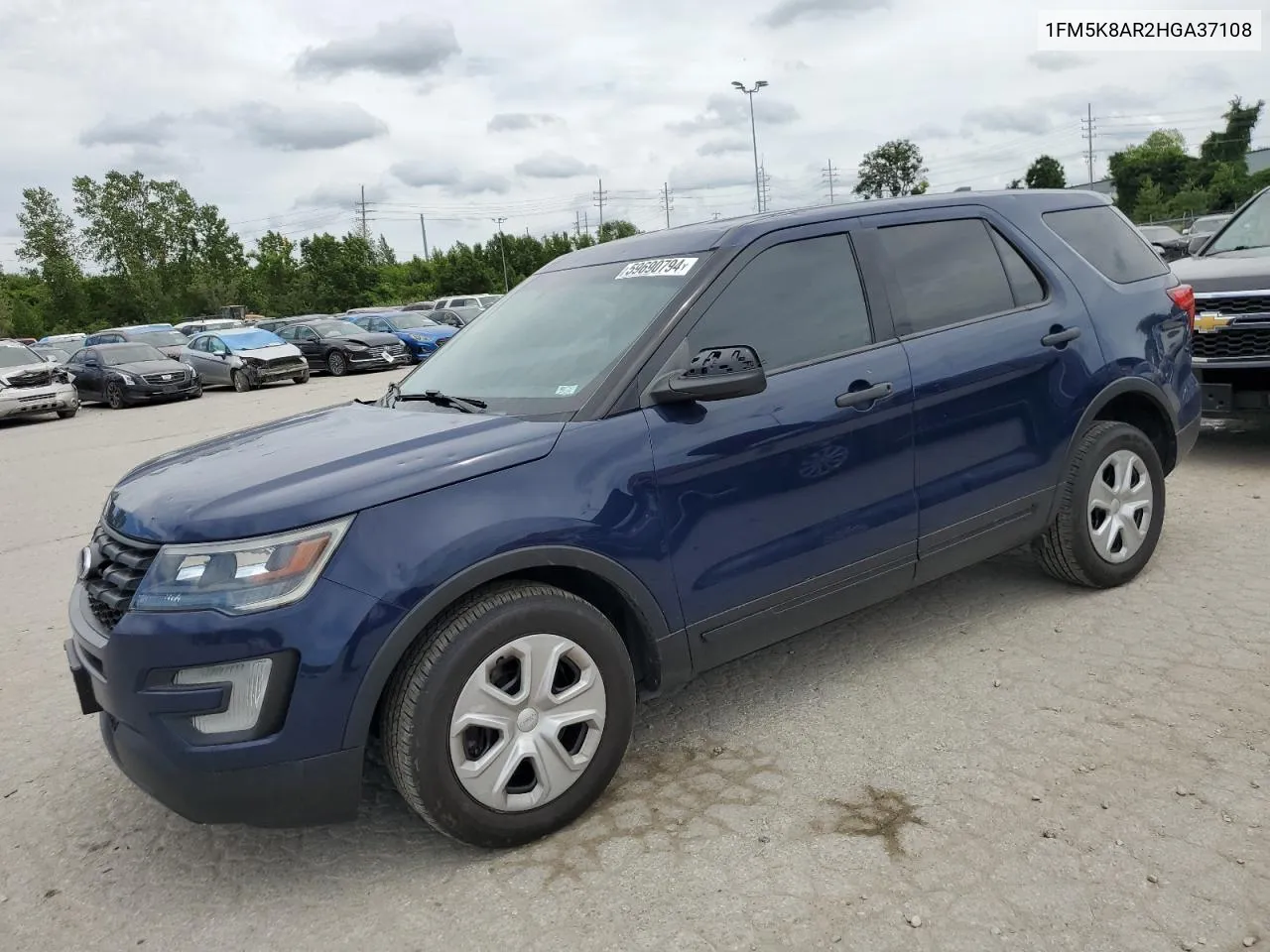 2017 Ford Explorer Police Interceptor VIN: 1FM5K8AR2HGA37108 Lot: 59690794