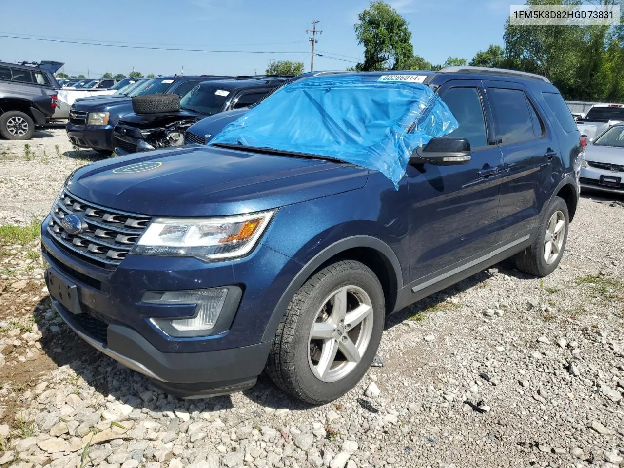 2017 Ford Explorer Xlt VIN: 1FM5K8D82HGD73831 Lot: 60286014