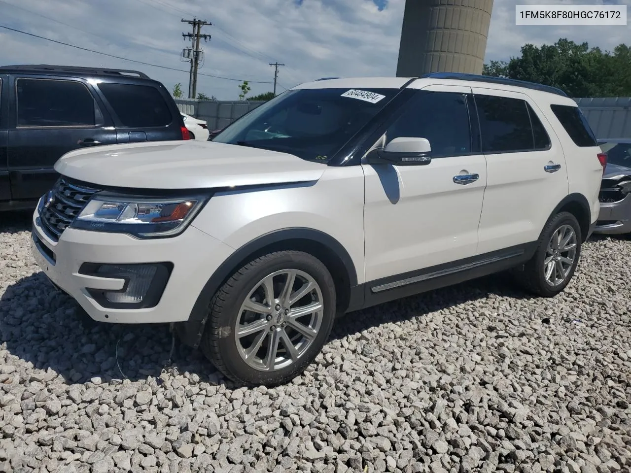 1FM5K8F80HGC76172 2017 Ford Explorer Limited