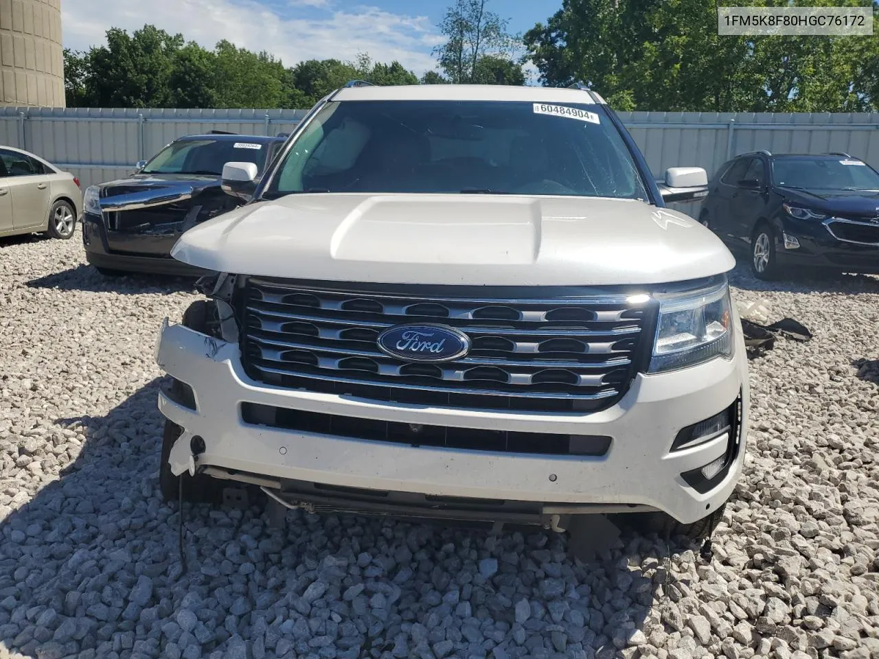 1FM5K8F80HGC76172 2017 Ford Explorer Limited