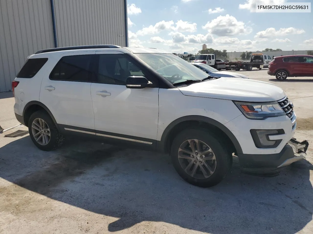 1FM5K7DH2HGC59631 2017 Ford Explorer Xlt