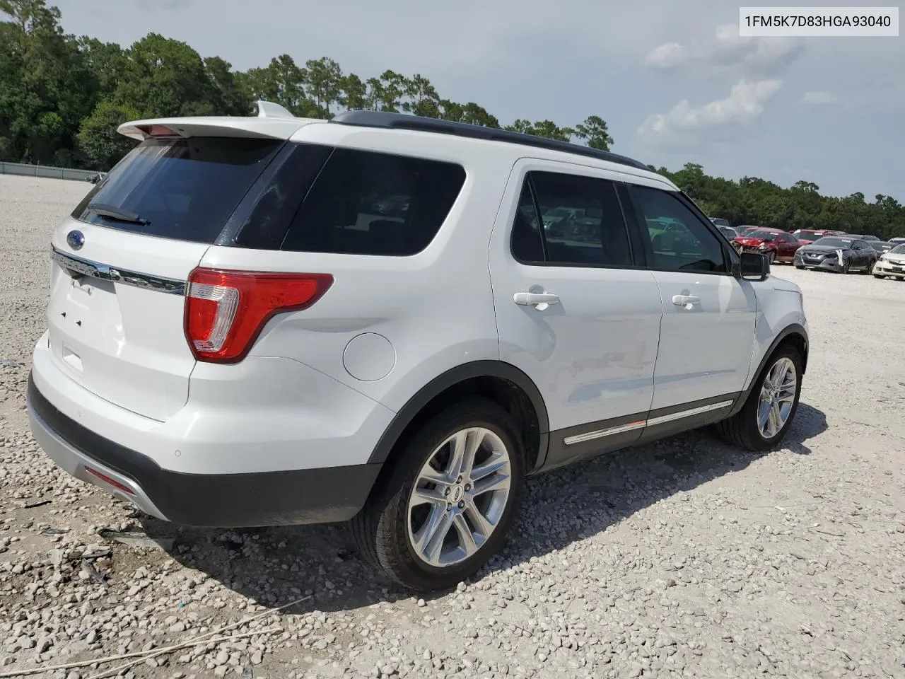 2017 Ford Explorer Xlt VIN: 1FM5K7D83HGA93040 Lot: 61034994