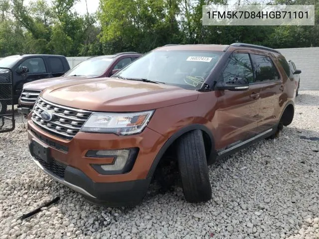 1FM5K7D84HGB71101 2017 Ford Explorer Xlt