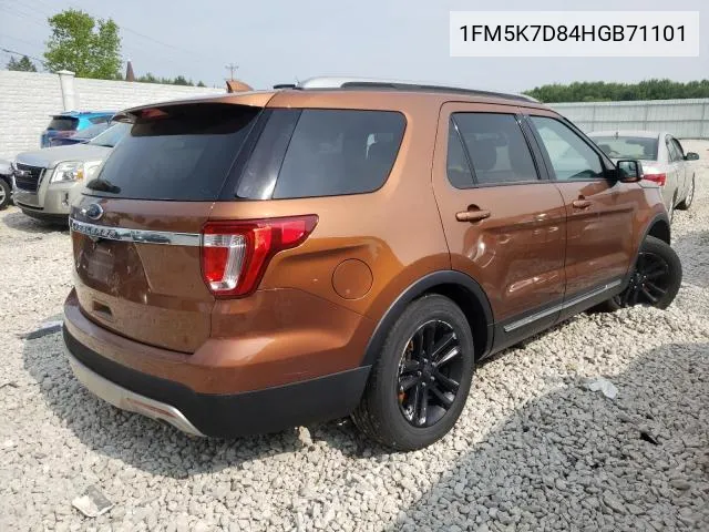 1FM5K7D84HGB71101 2017 Ford Explorer Xlt