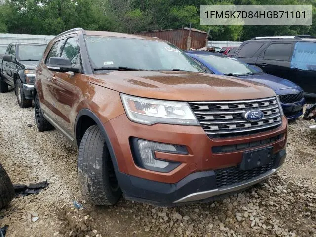 2017 Ford Explorer Xlt VIN: 1FM5K7D84HGB71101 Lot: 61381224