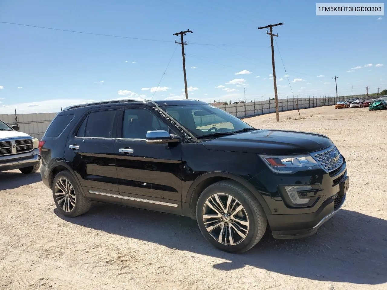 2017 Ford Explorer Platinum VIN: 1FM5K8HT3HGD03303 Lot: 61495354