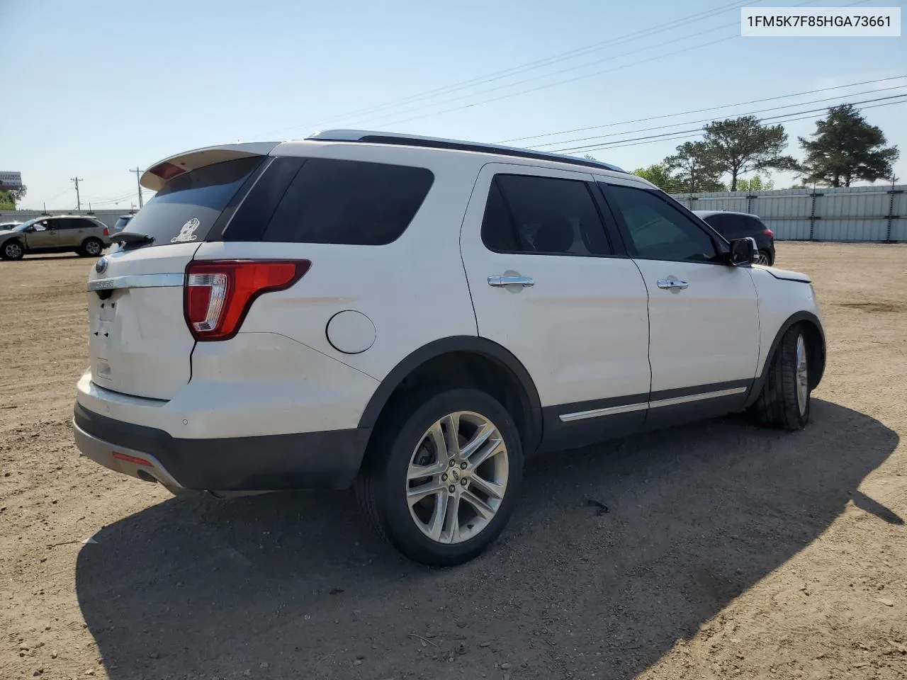 2017 Ford Explorer Limited VIN: 1FM5K7F85HGA73661 Lot: 62422834