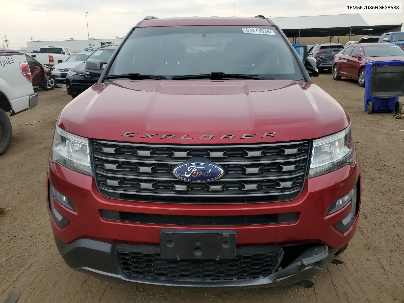 2017 Ford Explorer Xlt VIN: 1FM5K7D86HGE38688 Lot: 63873834