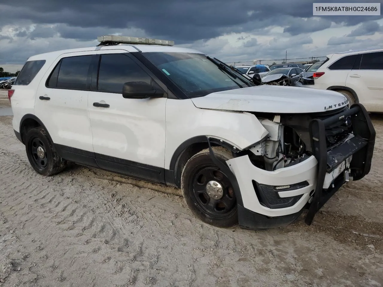 2017 Ford Explorer Police Interceptor VIN: 1FM5K8AT8HGC24686 Lot: 64869894