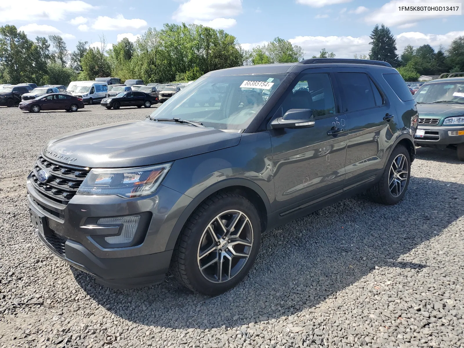 2017 Ford Explorer Sport VIN: 1FM5K8GT0HGD13417 Lot: 66385154