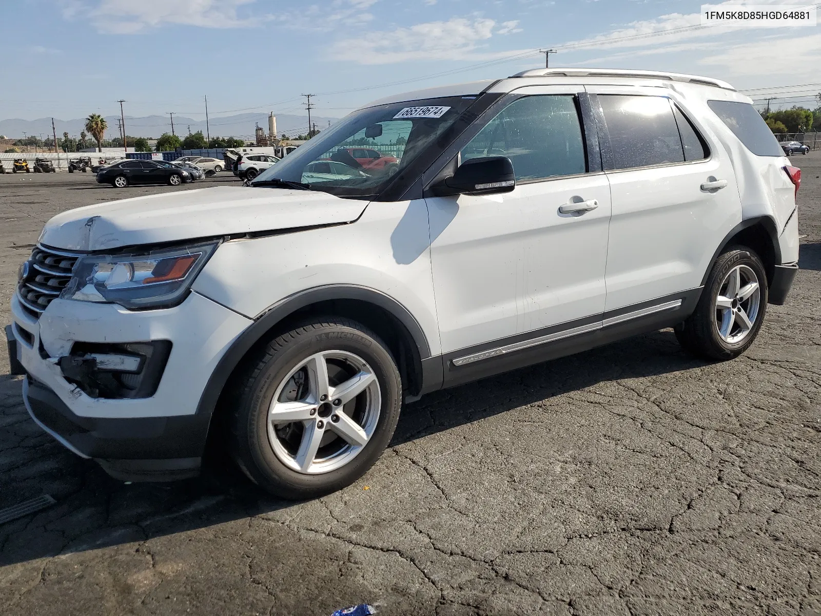 2017 Ford Explorer Xlt VIN: 1FM5K8D85HGD64881 Lot: 66519674