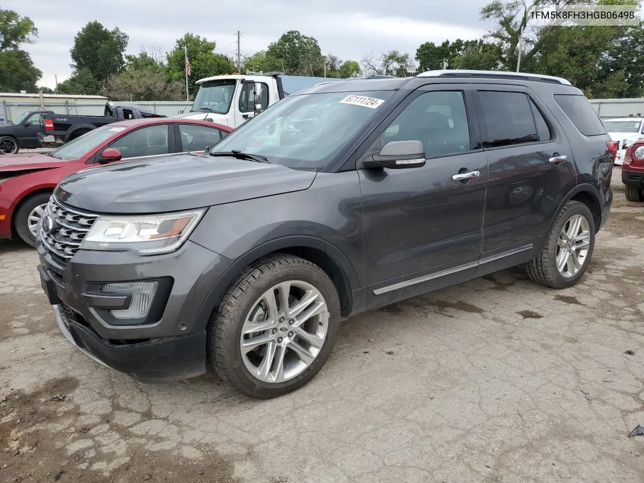 2017 Ford Explorer Limited VIN: 1FM5K8FH3HGB06498 Lot: 67111724