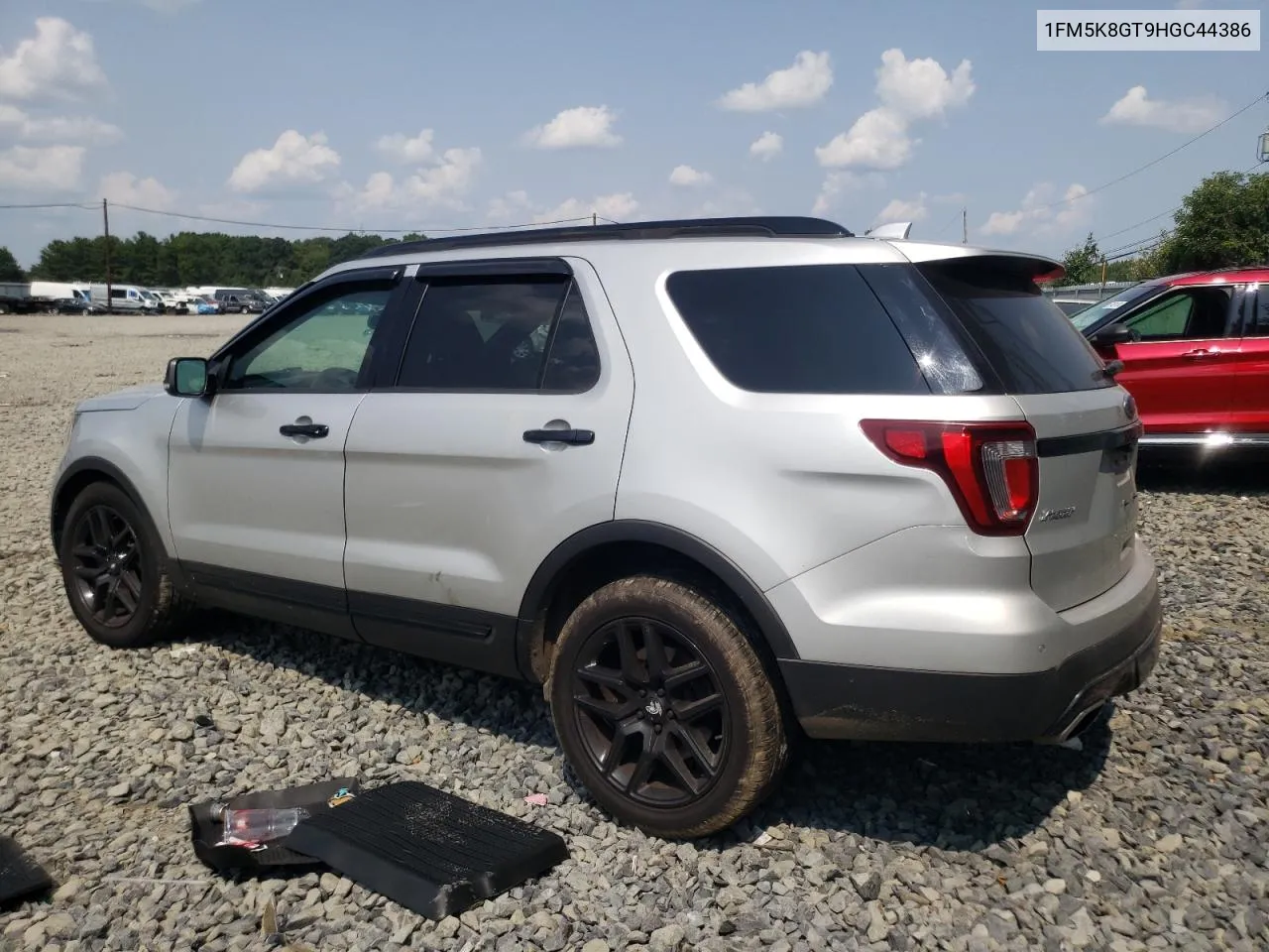 2017 Ford Explorer Sport VIN: 1FM5K8GT9HGC44386 Lot: 67394454