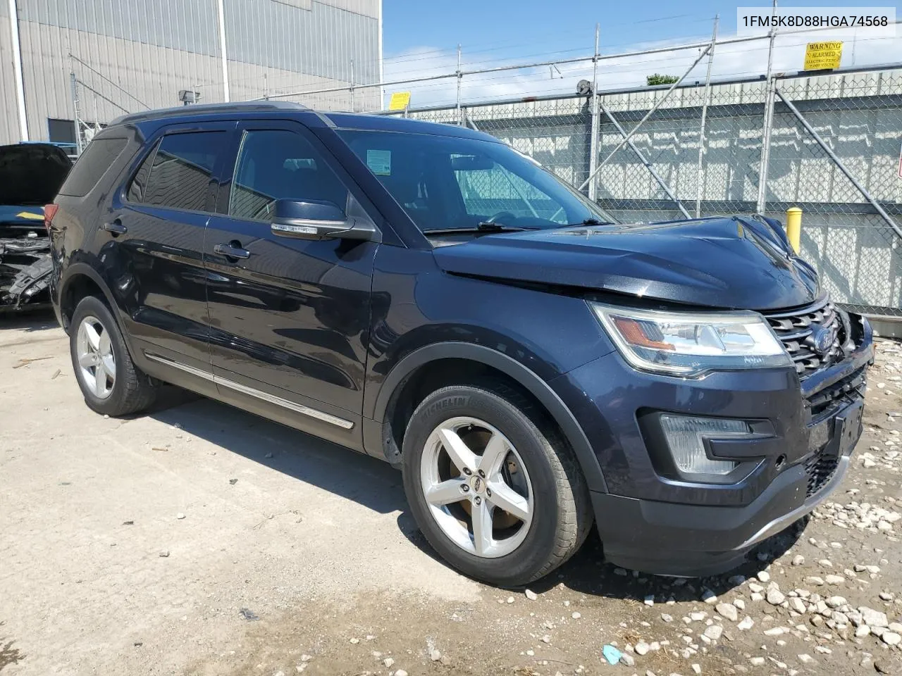 2017 Ford Explorer Xlt VIN: 1FM5K8D88HGA74568 Lot: 67561594