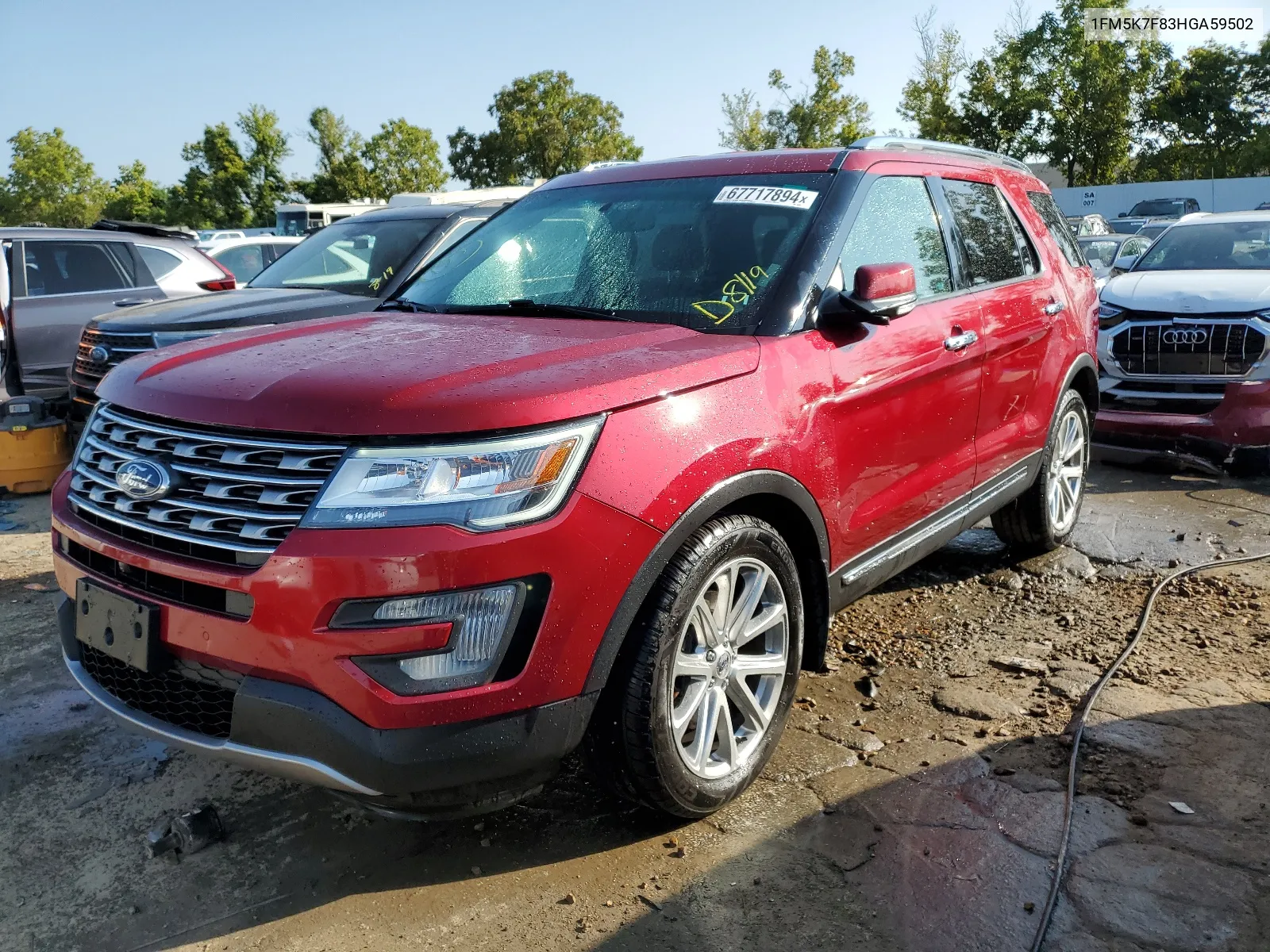 2017 Ford Explorer Limited VIN: 1FM5K7F83HGA59502 Lot: 67717894