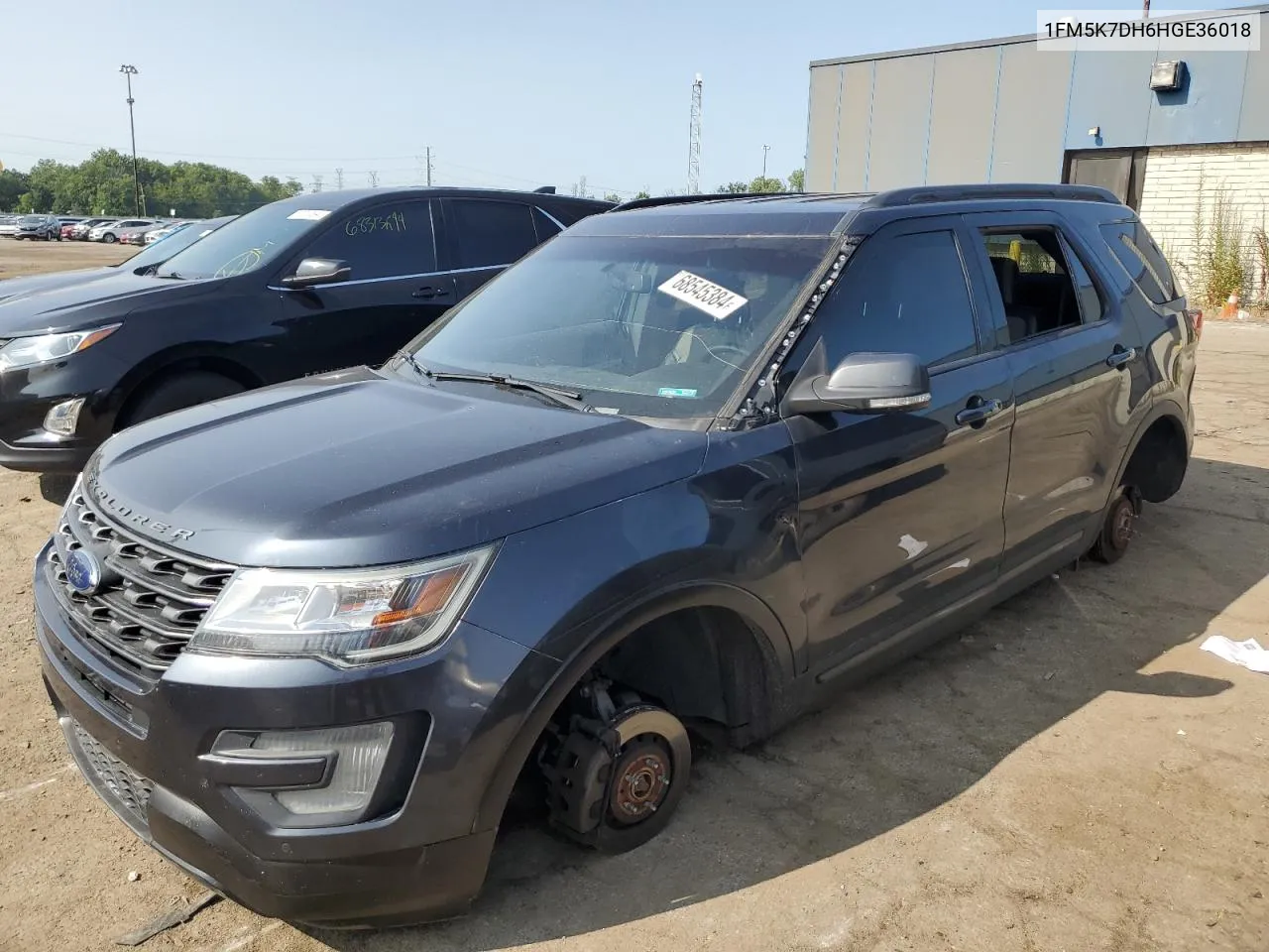 2017 Ford Explorer Xlt VIN: 1FM5K7DH6HGE36018 Lot: 68545384