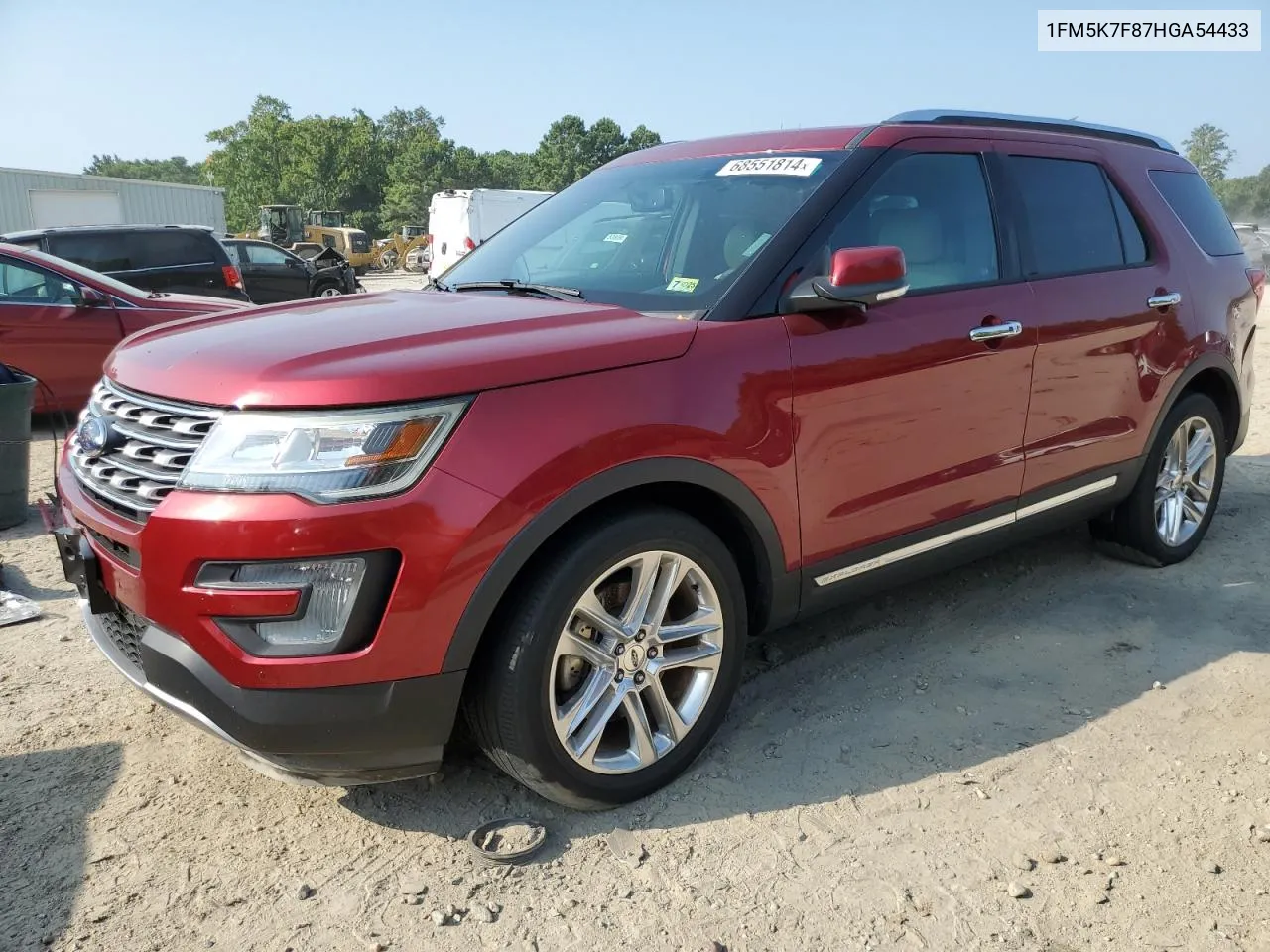 2017 Ford Explorer Limited VIN: 1FM5K7F87HGA54433 Lot: 68551814