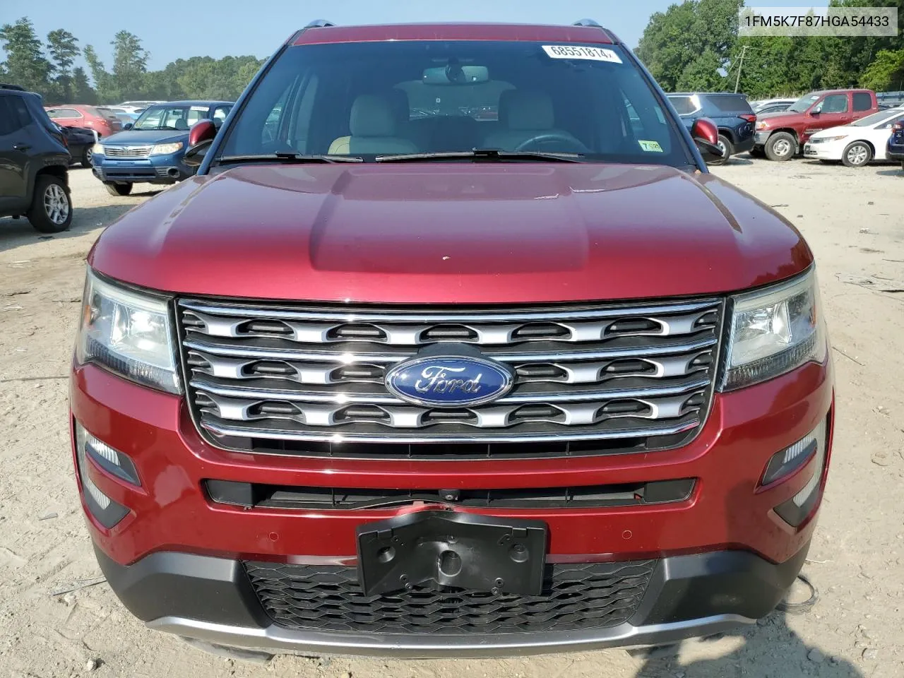 2017 Ford Explorer Limited VIN: 1FM5K7F87HGA54433 Lot: 68551814