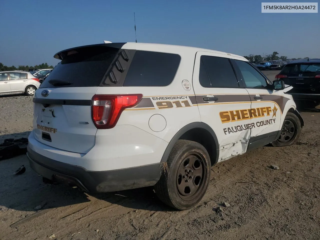 2017 Ford Explorer Police Interceptor VIN: 1FM5K8AR2HGA24472 Lot: 68802644