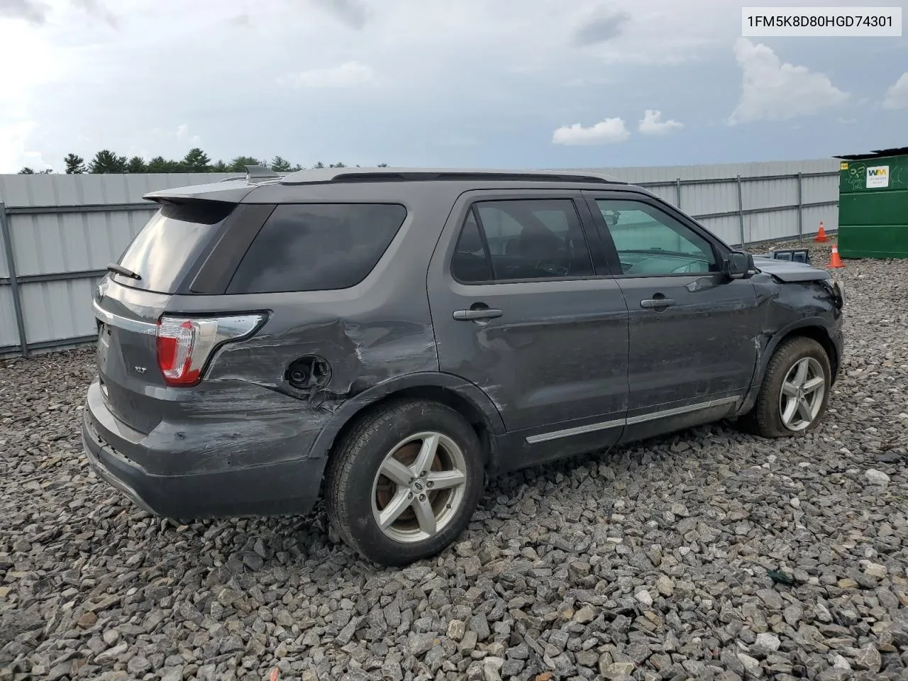 2017 Ford Explorer Xlt VIN: 1FM5K8D80HGD74301 Lot: 68904164