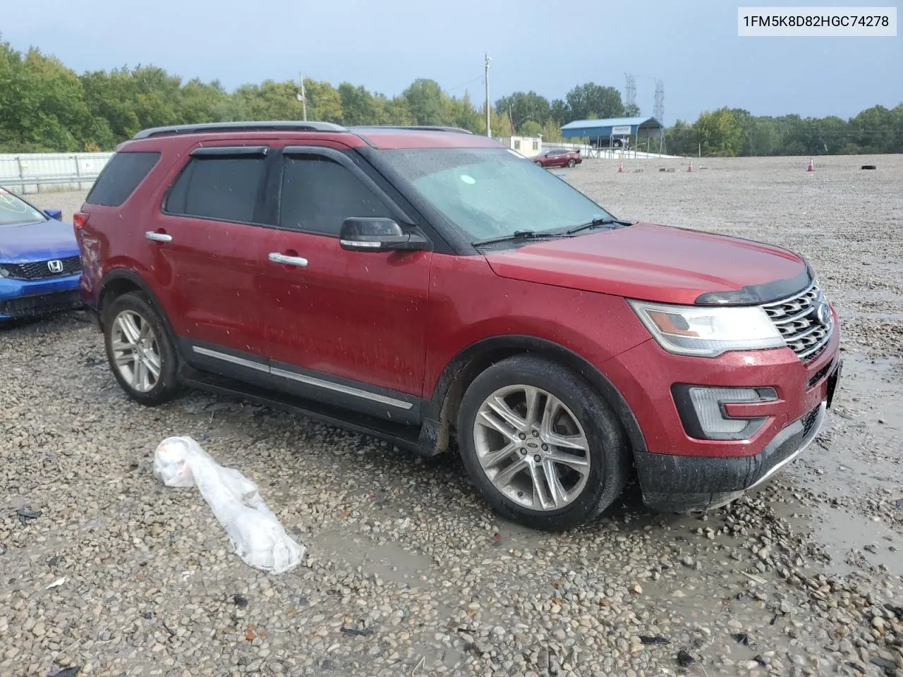 2017 Ford Explorer Xlt VIN: 1FM5K8D82HGC74278 Lot: 69572754