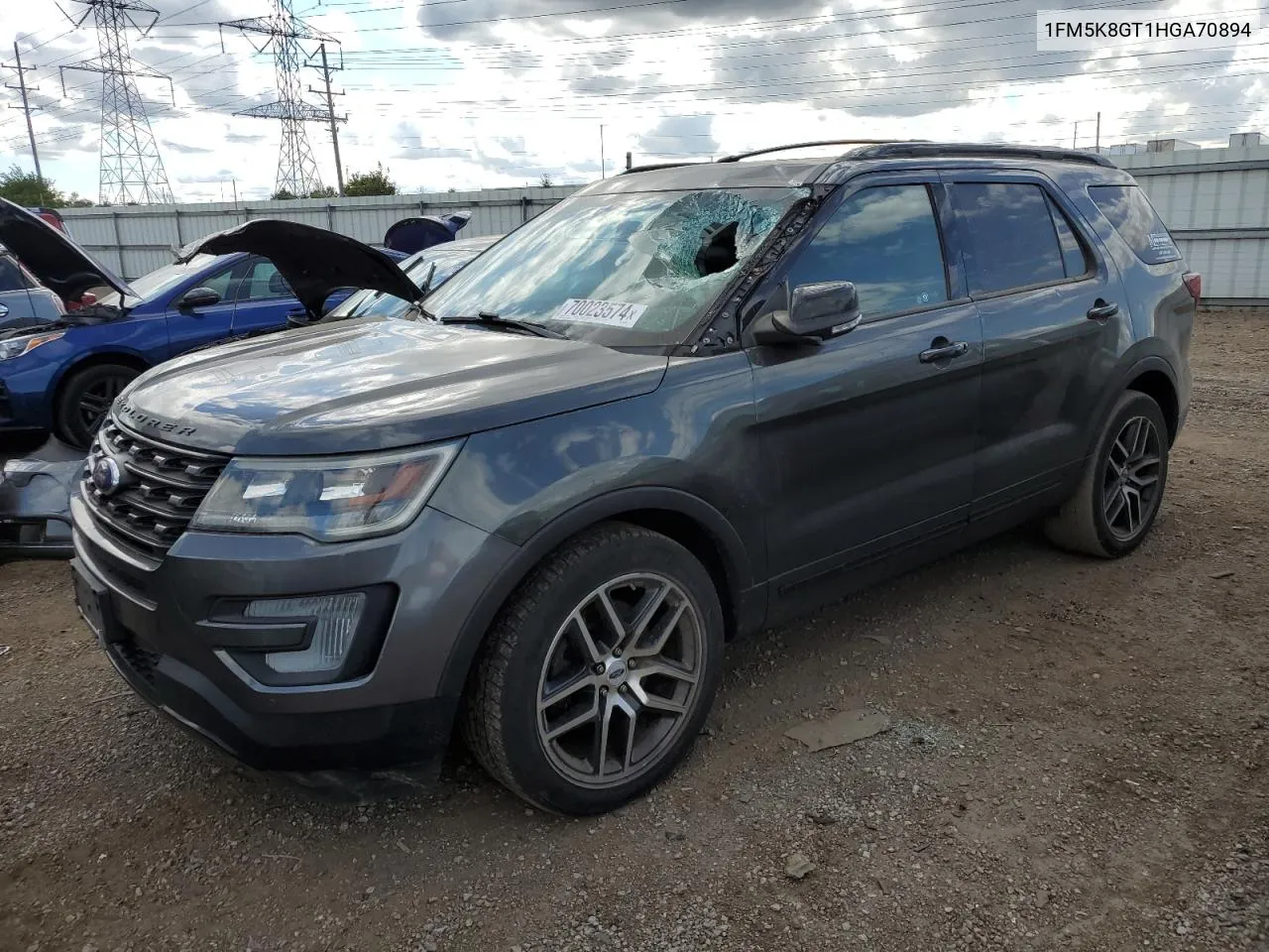 2017 Ford Explorer Sport VIN: 1FM5K8GT1HGA70894 Lot: 70023574