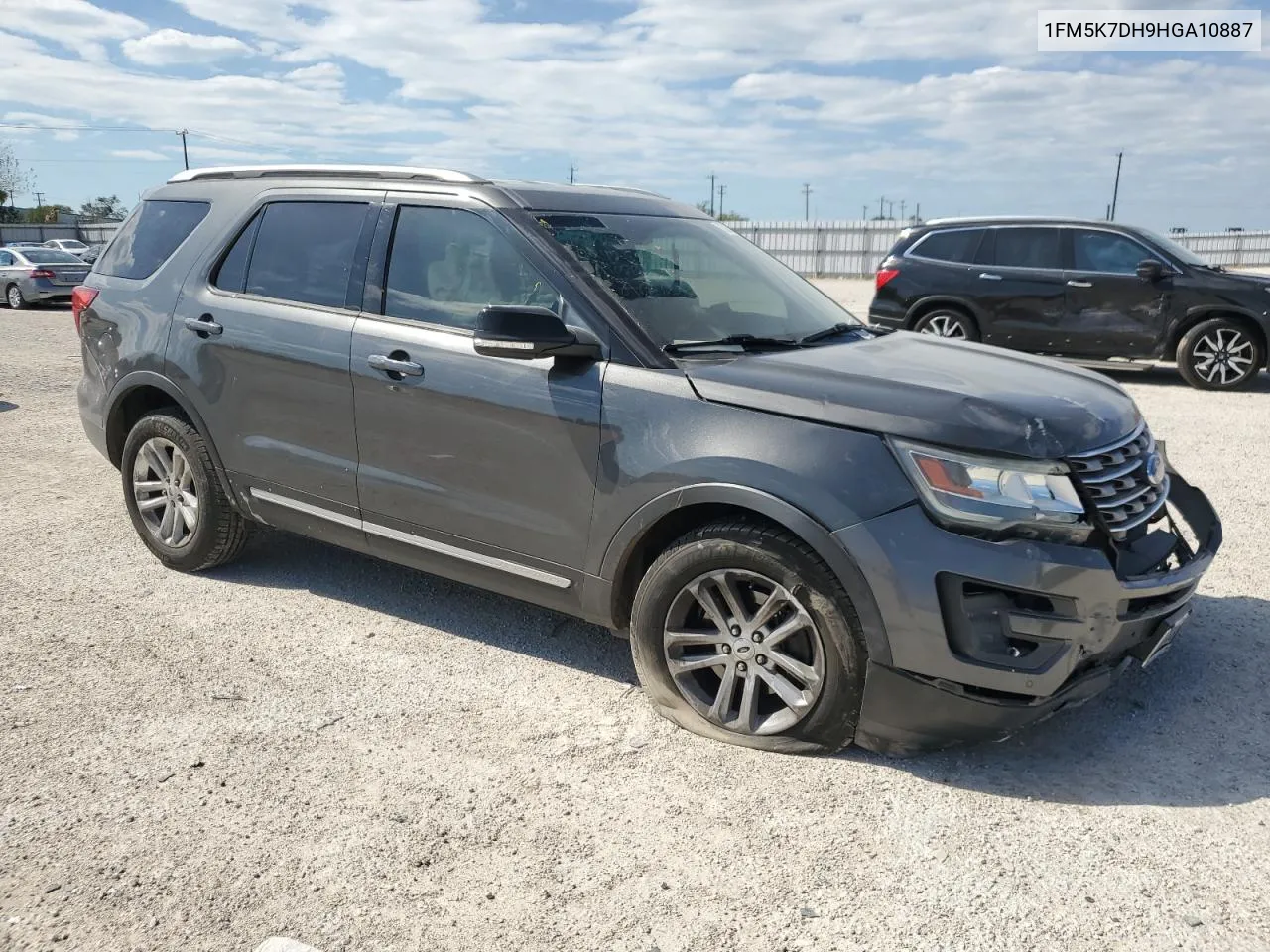 1FM5K7DH9HGA10887 2017 Ford Explorer Xlt