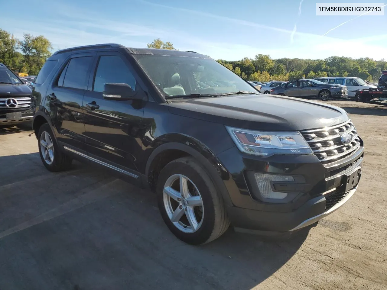 1FM5K8D89HGD32743 2017 Ford Explorer Xlt