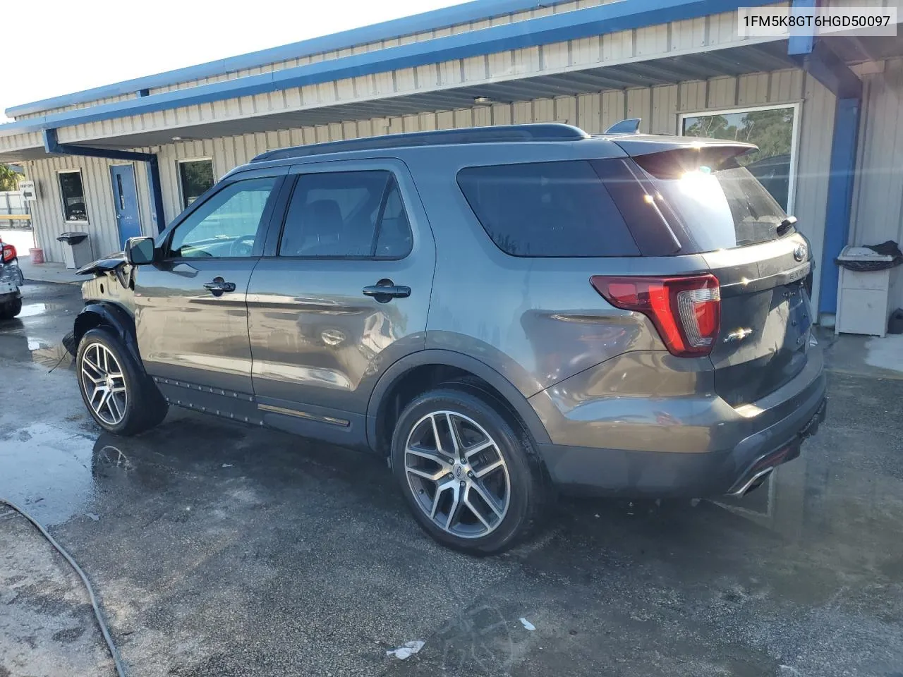 2017 Ford Explorer Sport VIN: 1FM5K8GT6HGD50097 Lot: 70968784