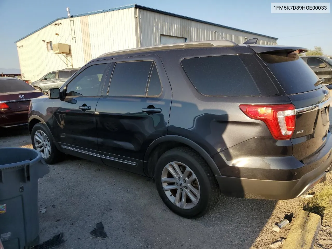 2017 Ford Explorer Xlt VIN: 1FM5K7D89HGE00033 Lot: 71034824