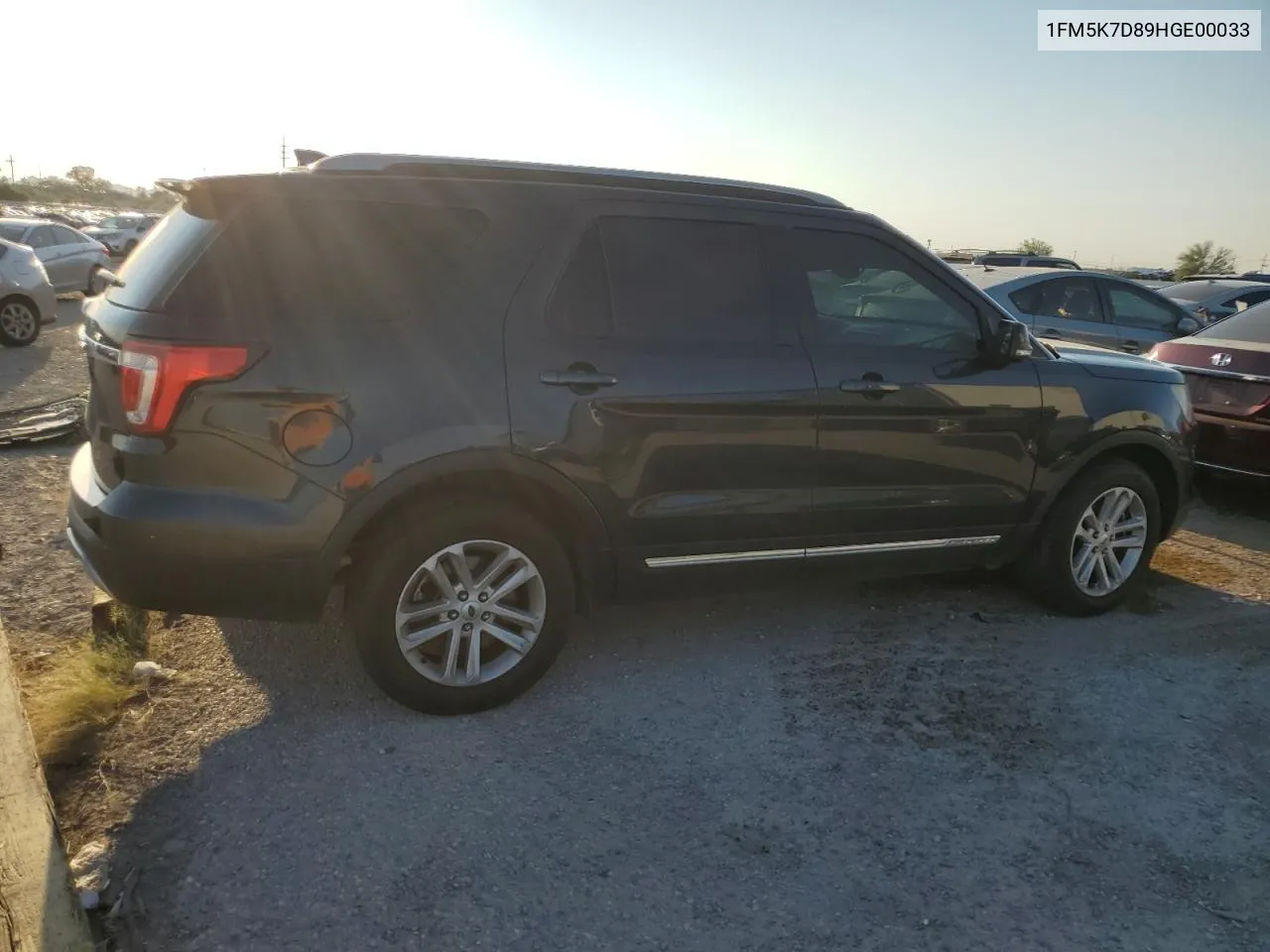 2017 Ford Explorer Xlt VIN: 1FM5K7D89HGE00033 Lot: 71034824