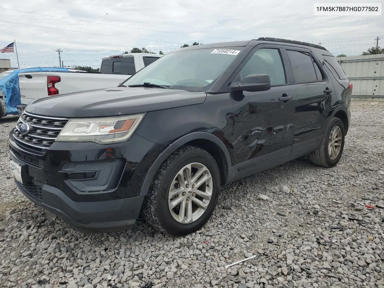 2017 Ford Explorer VIN: 1FM5K7B87HGD77502 Lot: 71058214