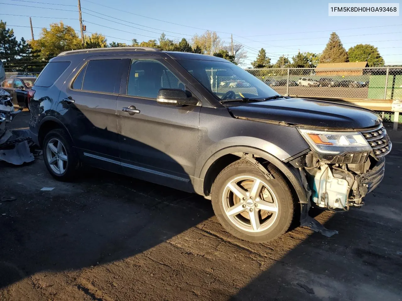 2017 Ford Explorer Xlt VIN: 1FM5K8DH0HGA93468 Lot: 71256164