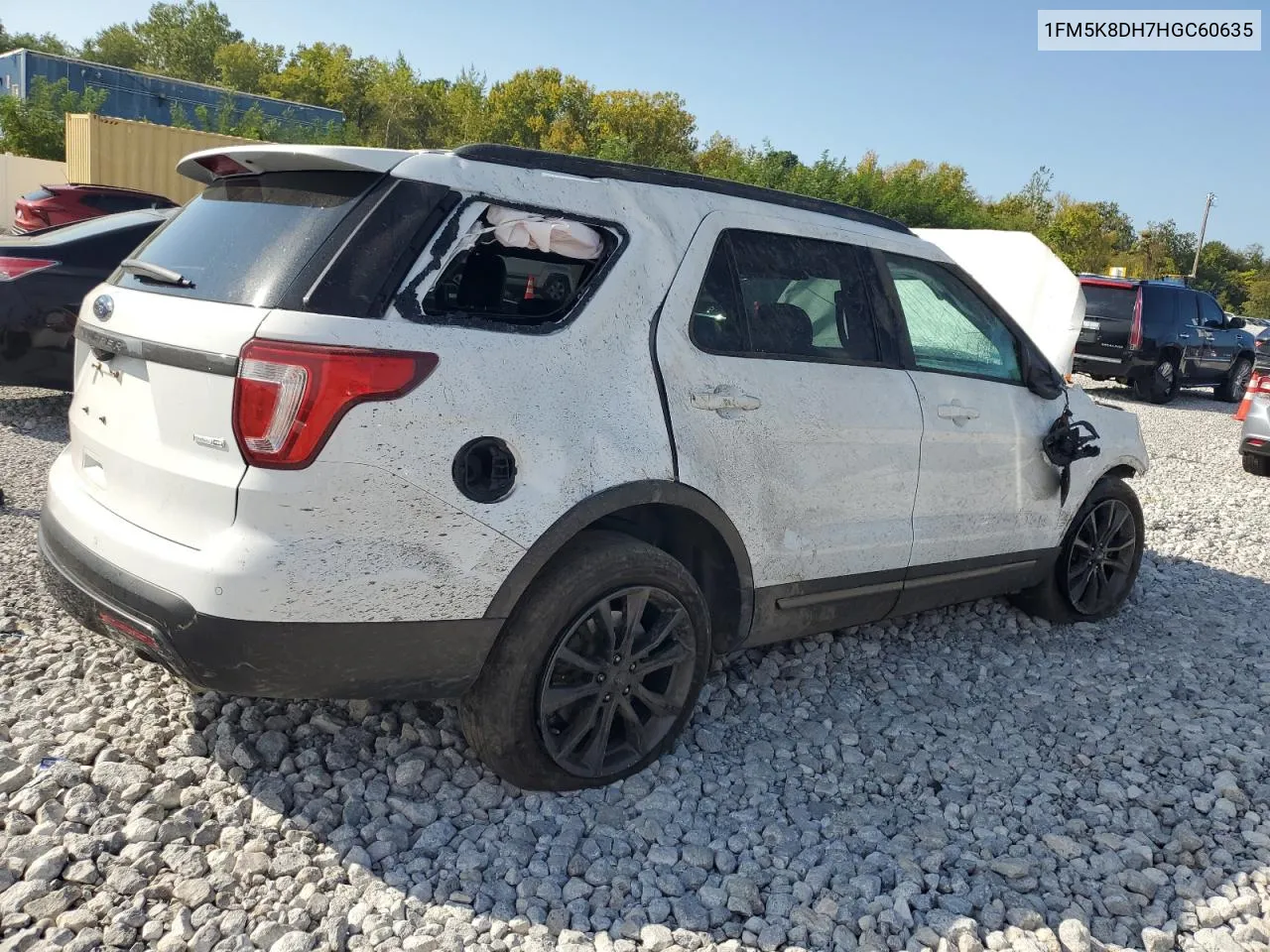 2017 Ford Explorer Xlt VIN: 1FM5K8DH7HGC60635 Lot: 71353084