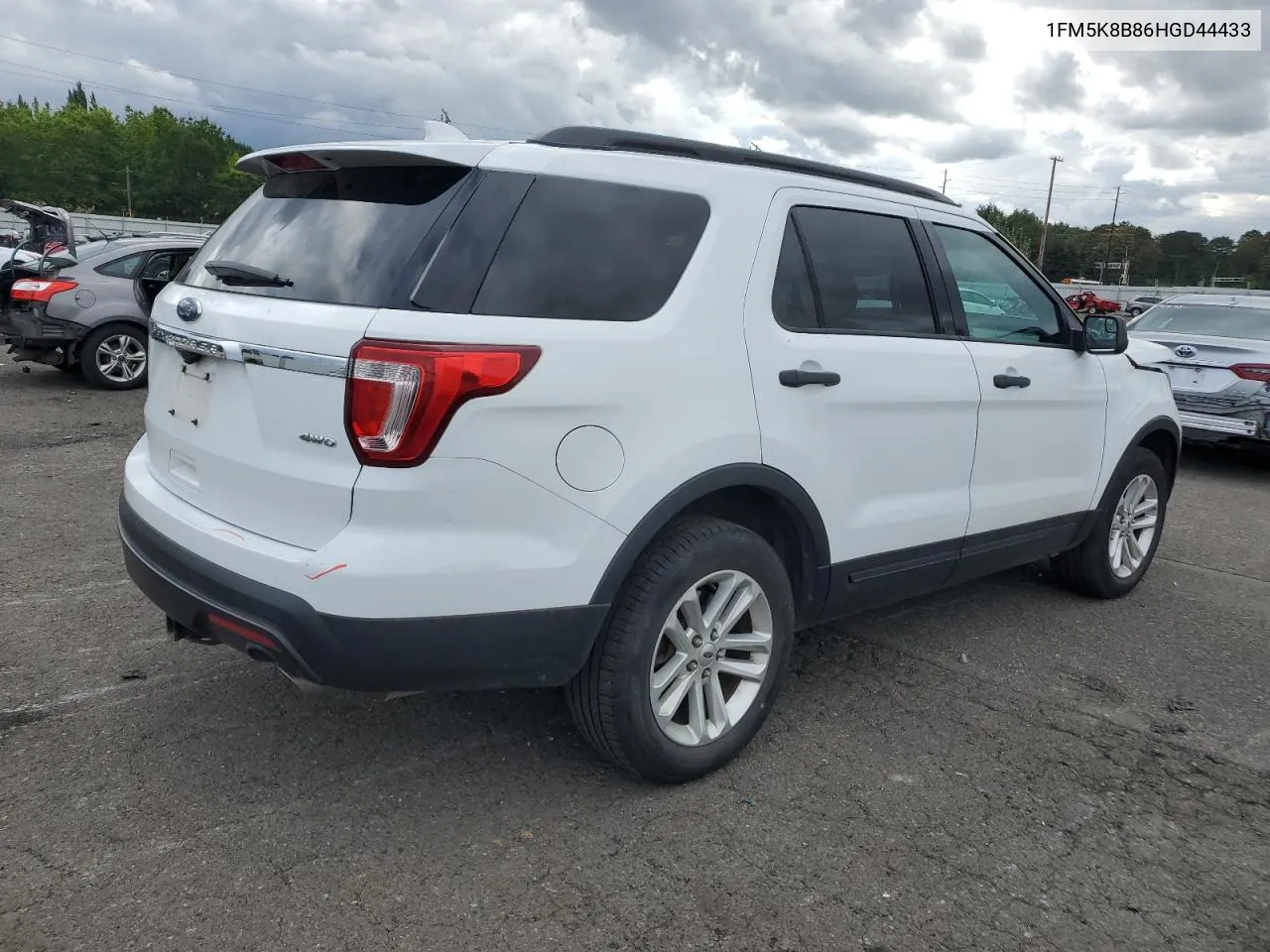 2017 Ford Explorer VIN: 1FM5K8B86HGD44433 Lot: 71418644