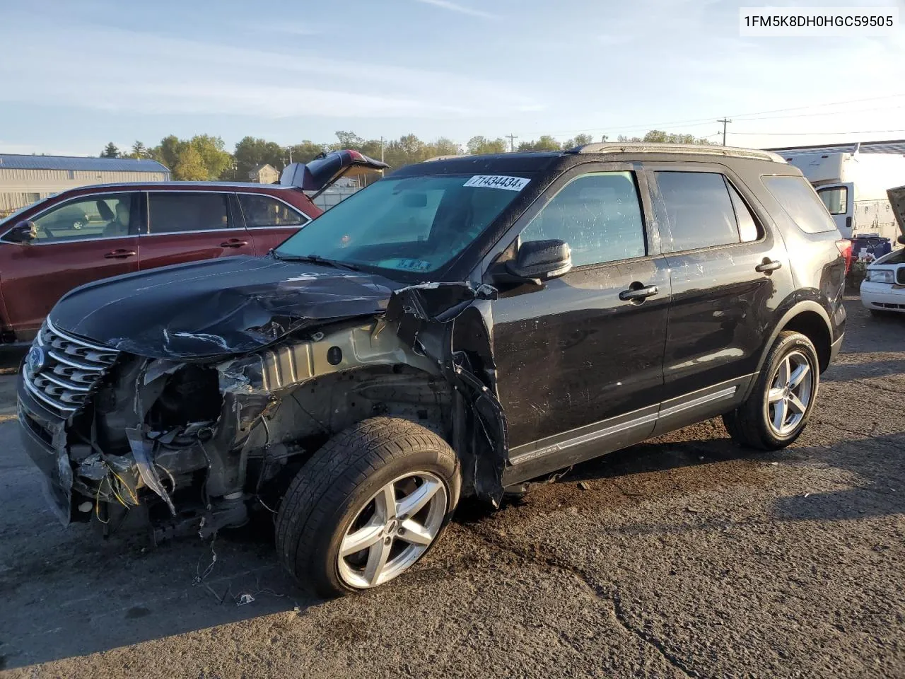 2017 Ford Explorer Xlt VIN: 1FM5K8DH0HGC59505 Lot: 71434434