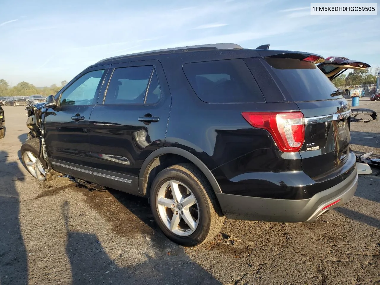 2017 Ford Explorer Xlt VIN: 1FM5K8DH0HGC59505 Lot: 71434434