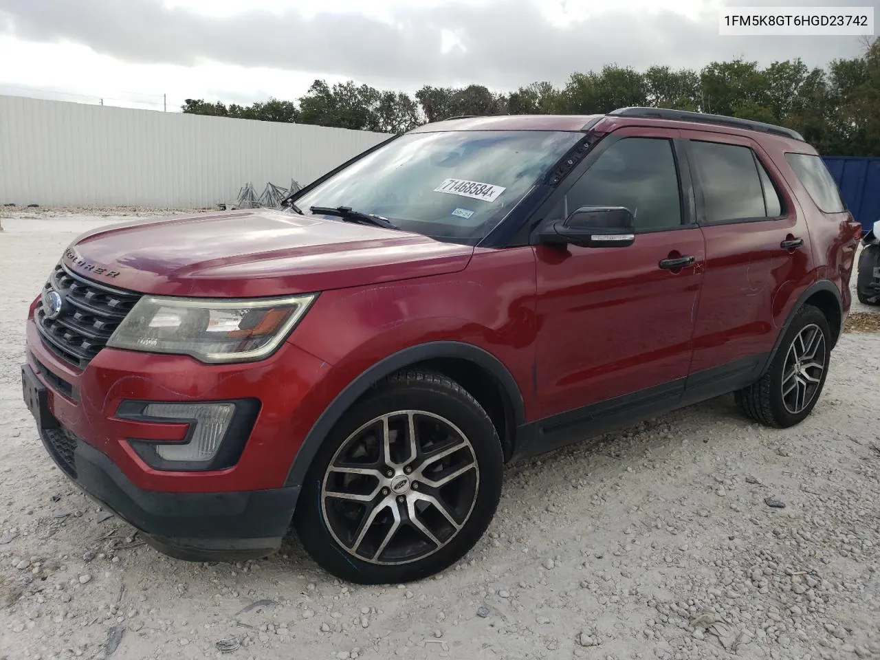 2017 Ford Explorer Sport VIN: 1FM5K8GT6HGD23742 Lot: 71468584