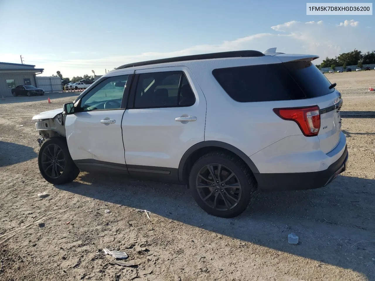 2017 Ford Explorer Xlt VIN: 1FM5K7D8XHGD36200 Lot: 71583994