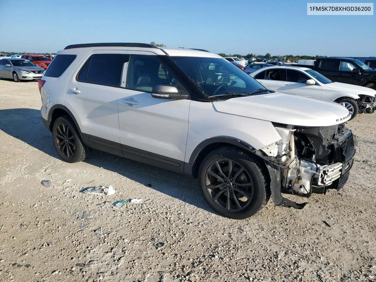 2017 Ford Explorer Xlt VIN: 1FM5K7D8XHGD36200 Lot: 71583994